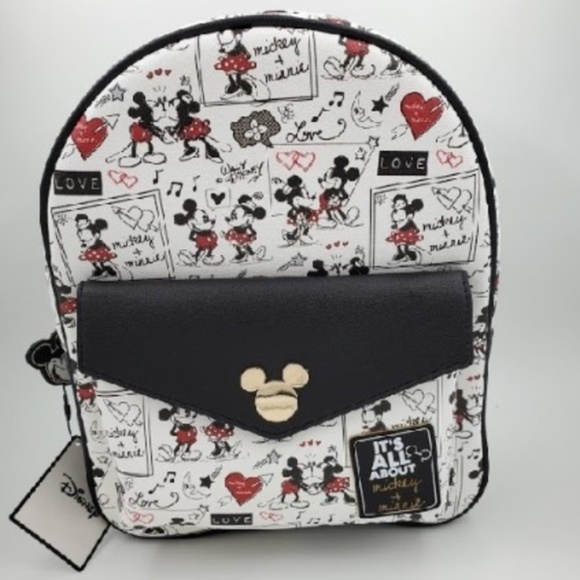 DISNEY Mickey Minnie Mouse Bag Satchel Crossbody Handbag Red Black Primark NEW